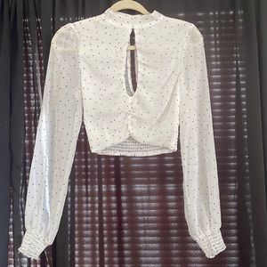 Black and White Polka Dot Blouse